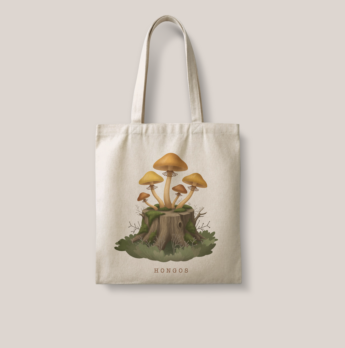 Tote bag de lienzo Setas